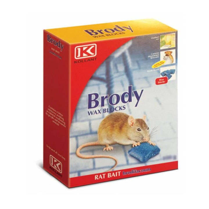 Brody Wax Blocks 300 g – Rodenticid blocuri cerate pentru combaterea șoarecilor și șobolanilor în interior și exterior